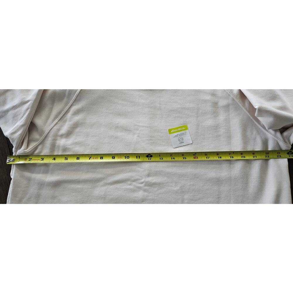 NWT Women's Eddie Bauer Crew Neck Sweatshirt LS Cream Super Soft Size XL - Picture 10 of 10